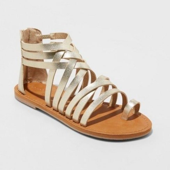 Universal Thread Shoes - Universal Thread Makena Gladiator Sandals Gold